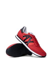 Sneakersy męskie czerwone Armani Exchange XUX017 XCC68 K667. Kolor: czerwony