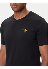 Aeronautica Militare T-Shirt 252TS1580UJ00372 Czarny Regular Fit. Kolor: czarny. Materiał: bawełna #4