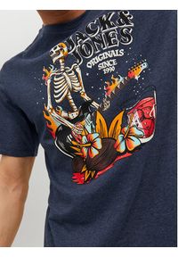 Jack & Jones - Jack&Jones T-Shirt Beach Bone 12234309 Granatowy Standard Fit. Kolor: niebieski. Materiał: syntetyk #7