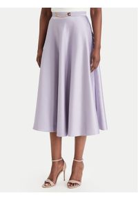 Elisabetta Franchi Spódnica midi GO-156-61E2-V320 Fioletowy Regular Fit. Kolor: fioletowy. Materiał: syntetyk #1
