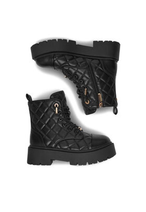 Nine West Trzewiki CEO-INAS-01 Czarny. Kolor: czarny. Materiał: materiał