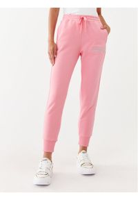 Versace Jeans Couture Spodnie dresowe 73HAAT01 Różowy Regular Fit. Kolor: różowy. Materiał: dresówka, bawełna