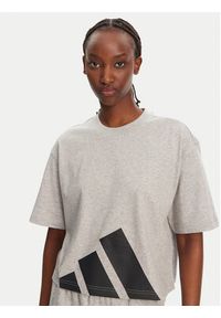 Adidas - adidas T-Shirt Essentials Big Logo Boyfriend JG8738 Szary Loose Fit. Kolor: szary. Materiał: bawełna #3