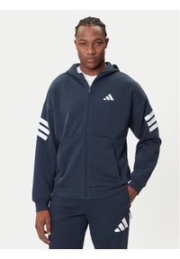 Adidas - adidas Bluza Future Icons 3-Stripes JW7107 Granatowy Regular Fit. Kolor: niebieski. Materiał: syntetyk, bawełna
