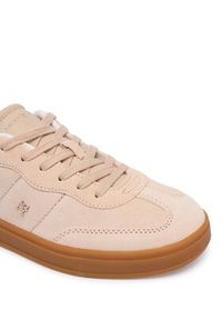 TOMMY HILFIGER - Tommy Hilfiger Sneakersy Th Monogram Plaque Suede Trainers FW0FW09180 Różowy. Kolor: różowy. Materiał: zamsz, skóra #3