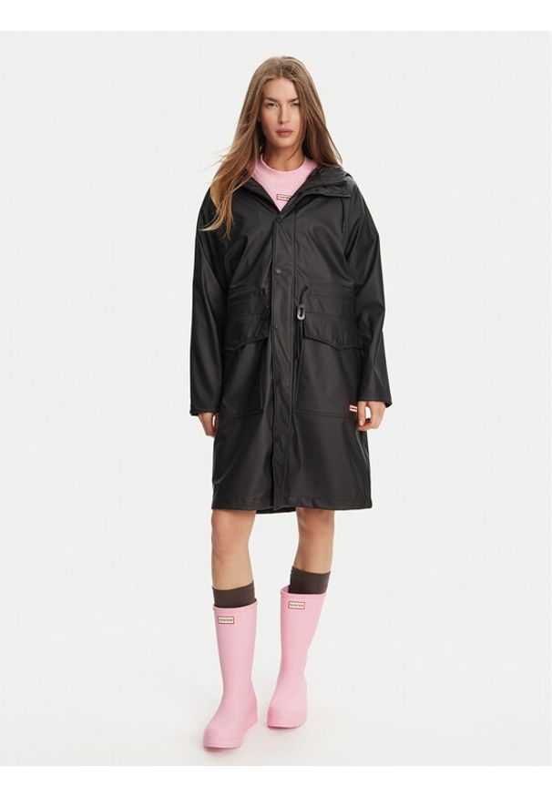 Hunter Parka Janna HARW0021242 Czarny Regular Fit. Kolor: czarny. Materiał: syntetyk
