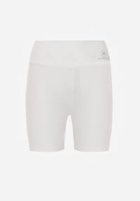 Born2be - Białe Szorty Sportowe o Fasonie Kolarek Dill. Okazja: na co dzień. Kolor: biały. Wzór: gładki. Styl: sportowy #4