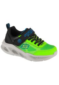 skechers - Buty sportowe Sneakersy chłopięce, Meteor-Lights - Krendox. Kolor: zielony. Sport: turystyka piesza #1