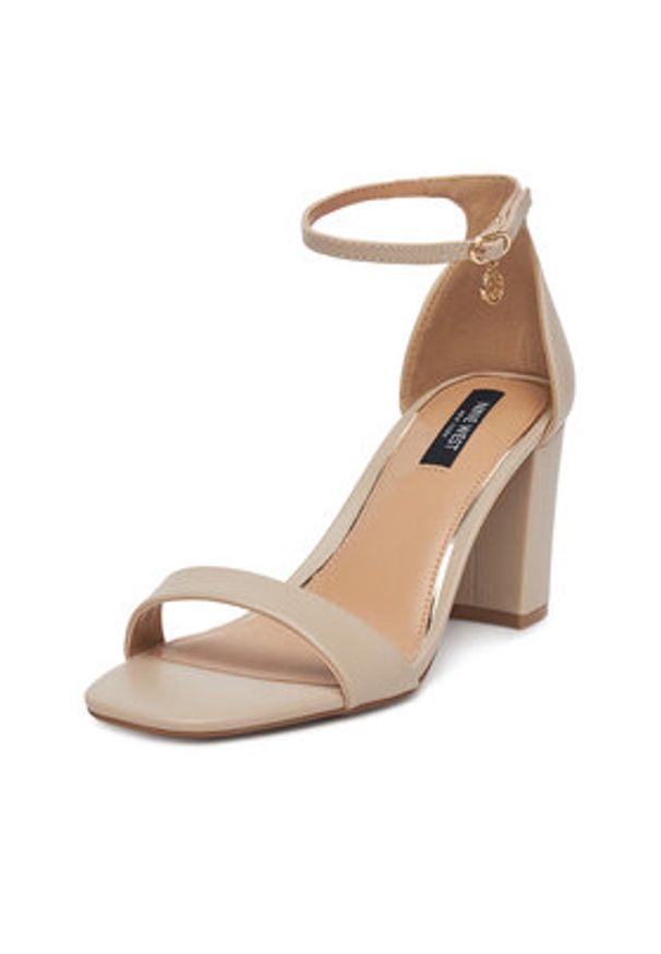 Nine West Sandały WFA2647-1 Beżowy. Kolor: beżowy. Materiał: skóra