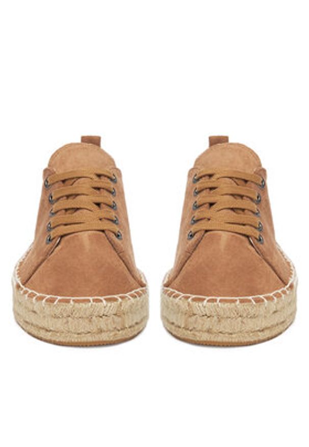 DeeZee Espadryle ZF230819 Brązowy. Kolor: brązowy. Materiał: materiał