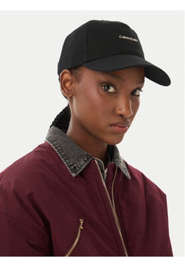 Calvin Klein Czapka z daszkiem Cotton Twill W/ Hw Cap LV04F5072G Czarny. Kolor: czarny. Materiał: bawełna