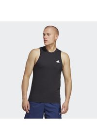 Adidas - Train Essentials Feelready Training Sleeveless Tee. Kolor: biały, wielokolorowy, czarny. Materiał: materiał. Długość rękawa: bez rękawów