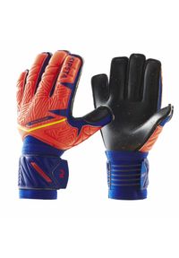 KIPSTA - Rękawice bramkarskie do piłki nożnej dla dzieci Kipsta F500 Viralto Shielder. Kolor: wielokolorowy, czerwony, pomarańczowy, niebieski