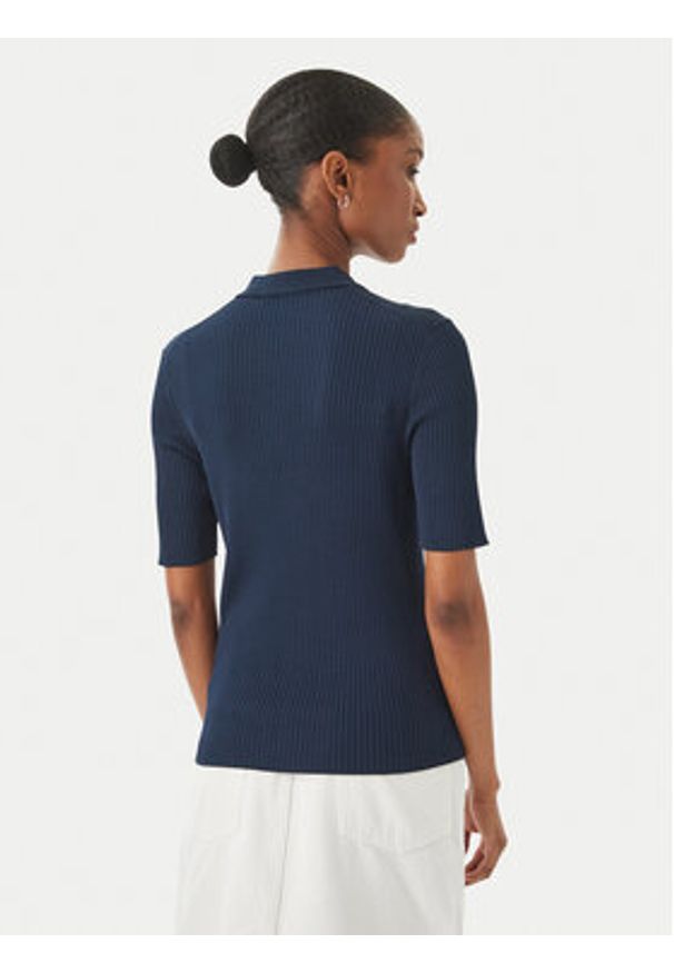 TOMMY HILFIGER - Tommy Hilfiger Kardigan WW0WW48482 Granatowy Slim Fit. Kolor: niebieski. Materiał: wiskoza