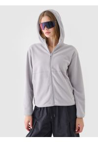 4f - 4F Polar regular z kapturem damski - szary XXL. Typ kołnierza: kaptur. Kolor: szary. Materiał: polar. Sezon: zima. Sport: turystyka piesza, narciarstwo, snowboard, wspinaczka
