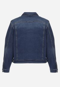 Born2be - Niebieska Jeansowa Kurtka z Bawełną Ozdobiona Przetarciami Ziarina. Okazja: na co dzień. Kolor: niebieski. Materiał: bawełna, jeans. Wzór: aplikacja. Styl: klasyczny, elegancki, casual