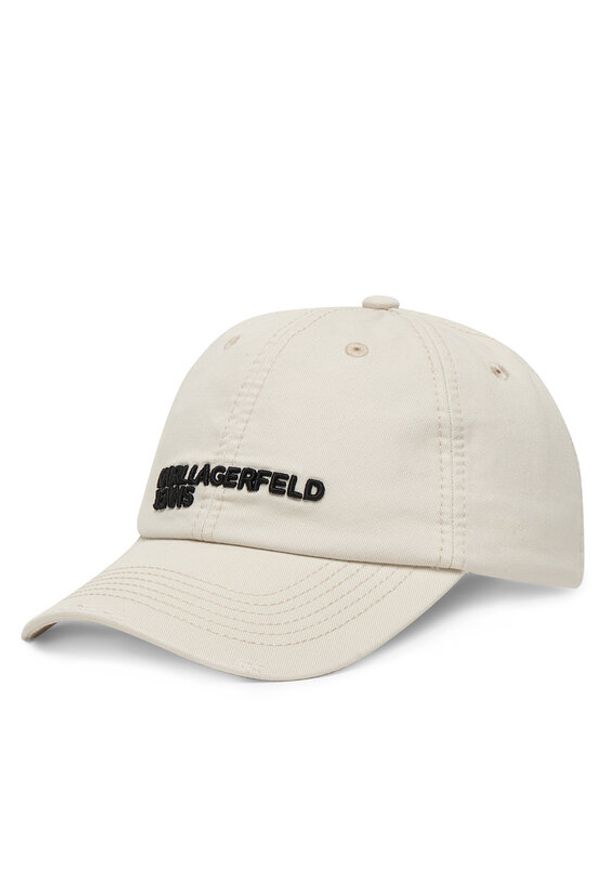 Karl Lagerfeld Jeans Czapka z daszkiem B2W33072 Kremowy. Kolor: kremowy. Materiał: bawełna