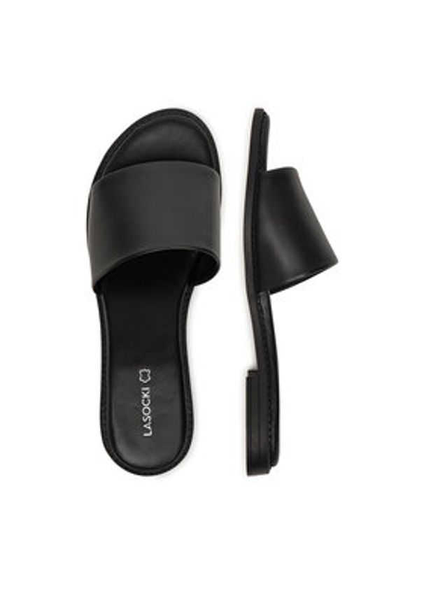 Lasocki Klapki EST-AFIONA-01 Czarny. Kolor: czarny. Materiał: skóra