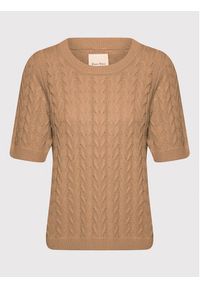 Part Two Sweter Orgesa 30306995 Brązowy Relaxed Fit. Kolor: brązowy. Materiał: bawełna #3
