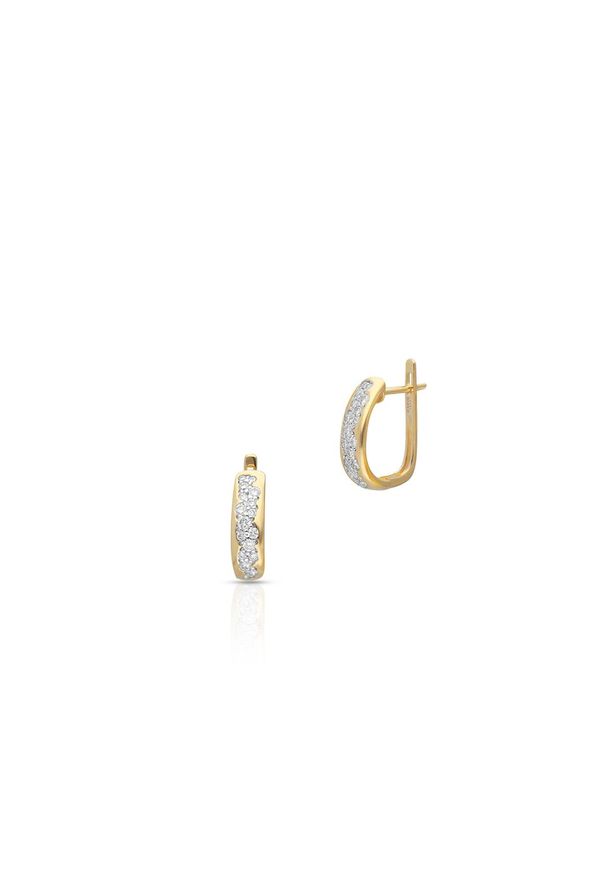 W.KRUK Piękne Kolczyki Złote - złoto 585, Brylant 0,58ct - ZDL/KB+35BK. Materiał: złote. Kolor: złoty. Kamień szlachetny: brylant