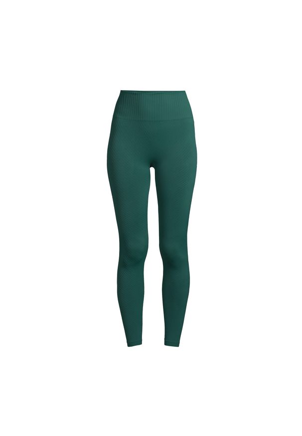 CASALL - Legginsy treningowe damskie Casall Seamless Graphical Rib High Waist. Stan: podwyższony. Kolor: zielony