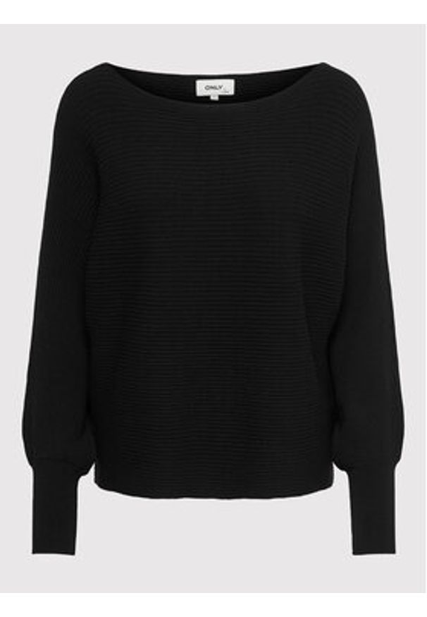 only - ONLY Sweter Adaline 15226298 Czarny Relaxed Fit. Kolor: czarny. Materiał: wiskoza