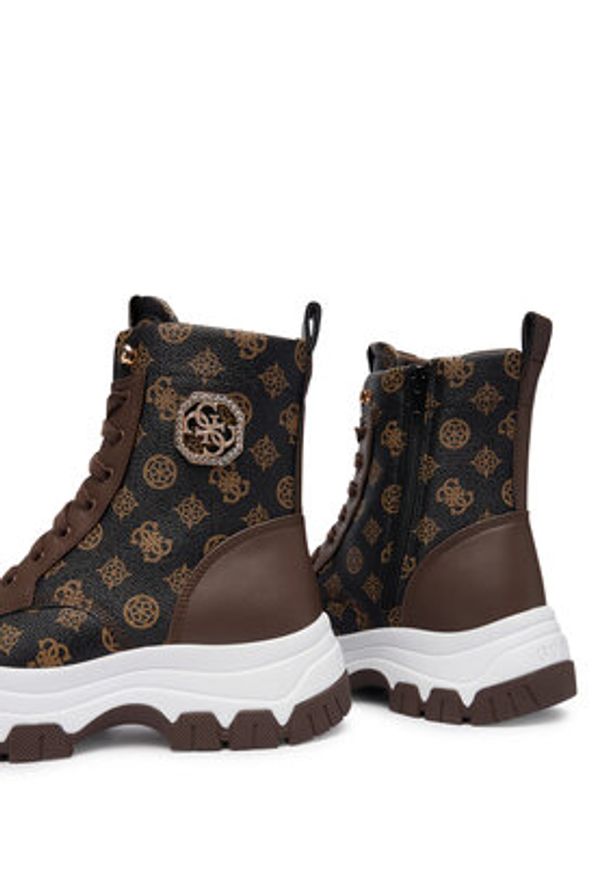 Guess Trzewiki FLFBNZ FAL12 Brązowy. Kolor: brązowy. Materiał: skóra