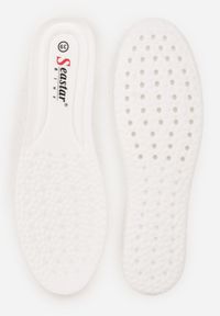 Renee - Zielone Sneakersy na Tłoczonej Platformie Ozdobione Dwoma Paskami Hesaia. Okazja: na co dzień. Zapięcie: pasek. Kolor: zielony. Materiał: jeans. Wzór: aplikacja. Obcas: na platformie #7