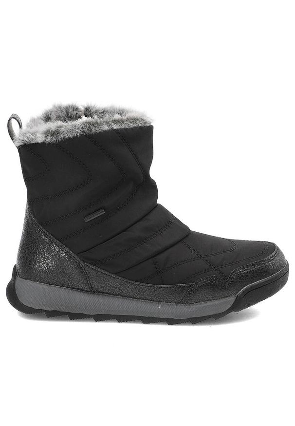Czarne Śniegowce Cross Jeans Ocieplane Buty Damskie. Okazja: na uczelnię. Kolor: czarny. Materiał: futro, materiał, skóra ekologiczna, syntetyk. Szerokość cholewki: normalna. Wzór: aplikacja