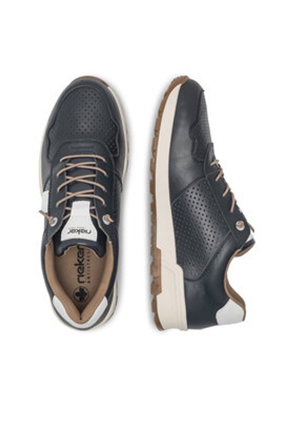Rieker Sneakersy 15108-14 Niebieski. Kolor: niebieski. Materiał: skóra