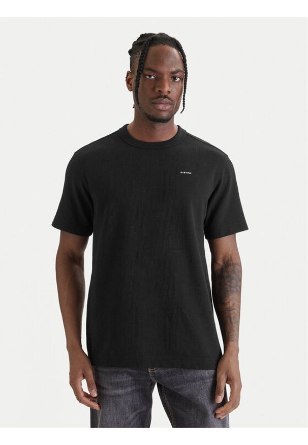 G-Star RAW - G-Star Raw T-Shirt D28609-E383 Czarny Regular Fit. Kolor: czarny. Materiał: bawełna