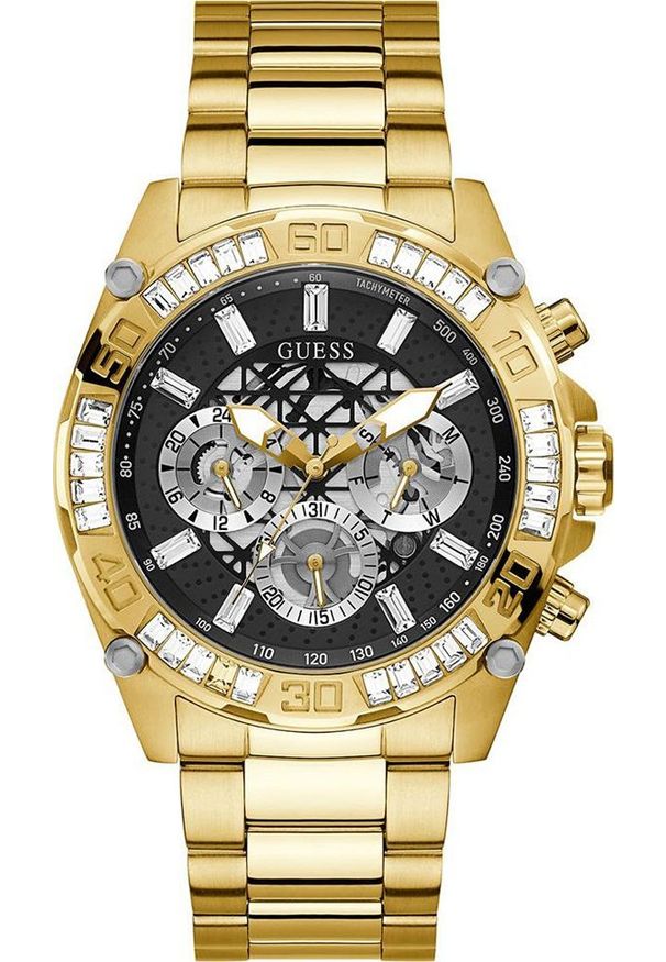 Zegarek Guess Zegarek męski Guess GW0390G2 CYRKONIE złoty. Kolor: złoty