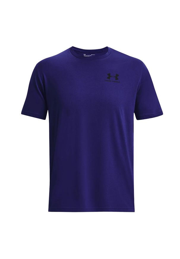 Under Armour - Koszulka Męska Z Logo. Kolor: niebieski. Sport: turystyka piesza