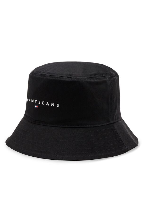 Tommy Jeans Kapelusz Tjm Linear Logo Bucket Hat AM0AM12895 Czarny. Kolor: czarny. Materiał: materiał