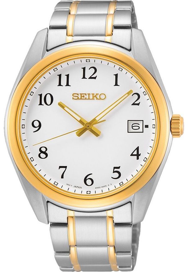 Zegarek Seiko Zegarek męski Seiko SUR460P1 srebrny. Kolor: srebrny