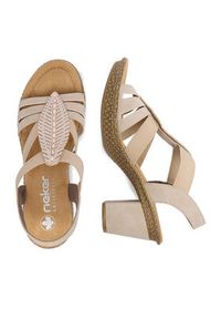 Rieker Sandały CEO-66526-62 Beżowy. Kolor: beżowy. Materiał: skóra #4