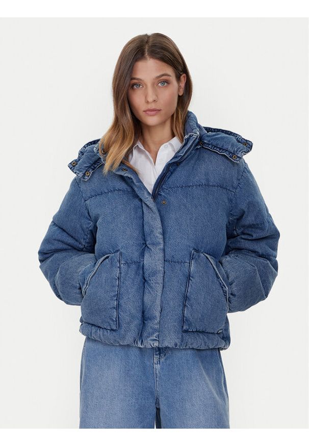 Levi's® Kurtka puchowa Western Bubble 003MD-0000 Niebieski Relaxed Fit. Kolor: niebieski. Materiał: bawełna