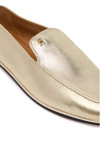 TOMMY HILFIGER - Tommy Hilfiger Lordsy Gold Loafer FW0FW08958 Złoty. Kolor: złoty. Materiał: skóra #5