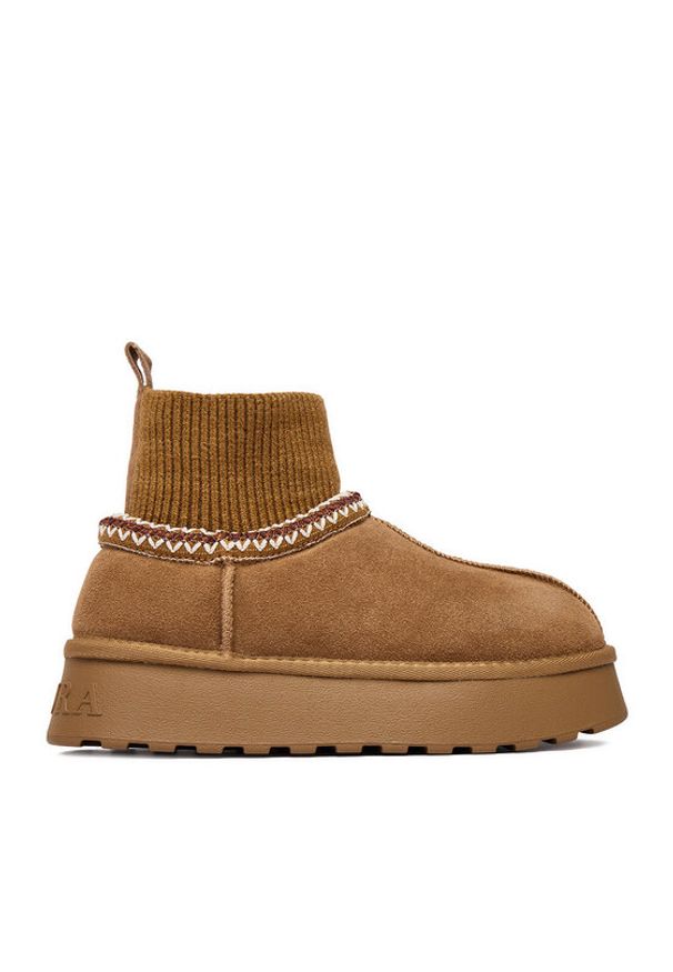 Badura Śniegowce EO-ANDREA-TS6278-01 Brązowy. Kolor: brązowy. Materiał: zamsz, skóra