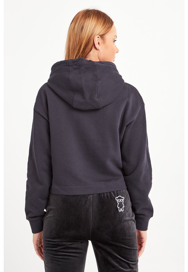 Emporio Armani - BLUZA EMPORIO ARMANI. Okazja: na co dzień. Typ kołnierza: kaptur. Materiał: bawełna. Długość: krótkie. Wzór: haft. Styl: sportowy, casual