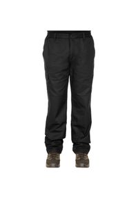 SOLOGNAC - Spodnie zimowe outdoor Warm 100 czarne. Kolor: czarny. Materiał: bawełna, tkanina, poliester, poliamid, materiał. Sezon: zima. Sport: outdoor