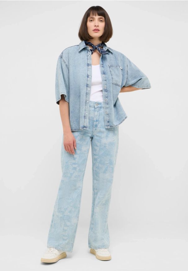 Damska Koszula Mustang Style Ella Shirt Denim Blue 1016568 5000 101. Materiał: denim