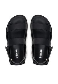 Pollini Sandały SA16155G1MTL0000 Czarny. Kolor: czarny. Materiał: skóra #3