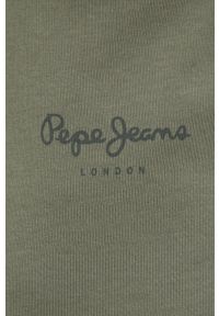 Pepe Jeans t-shirt bawełniany NINA kolor zielony. Kolor: zielony. Materiał: bawełna. Długość rękawa: krótki rękaw. Długość: krótkie. Wzór: nadruk #5