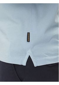 Napapijri Polo Elbas NP0A4GB4 Błękitny Regular Fit. Typ kołnierza: polo. Kolor: niebieski. Materiał: bawełna