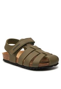 Geox Sandały J Ghita Boy J458LA 000BC C3009 S Khaki. Kolor: brązowy