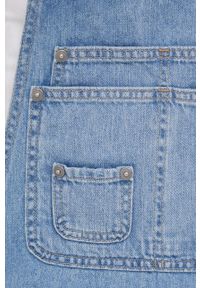 Pepe Jeans ogrodniczki jeansowe ABBY FABBY damskie. Okazja: na co dzień. Kolor: niebieski. Styl: casual