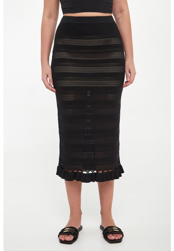 Twinset Milano - Spódnica ażurowa midi TWINSET. Wzór: ażurowy