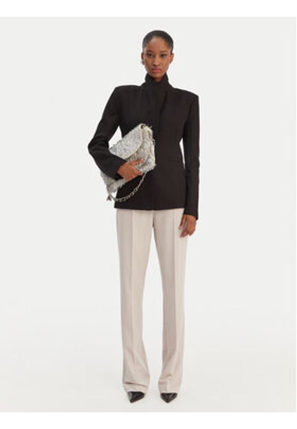 Patrizia Pepe Spodnie materiałowe 8P0800/A498-S748 Szary Regular Fit. Kolor: szary. Materiał: syntetyk