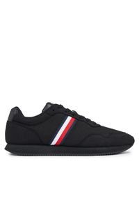 TOMMY HILFIGER - Tommy Hilfiger Sneakersy Lo Runner Mix FM0FM04958 Czarny. Kolor: czarny. Materiał: materiał